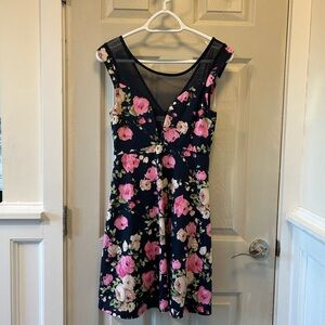Floral spring mini dress